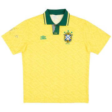 1991-93 Brazil Home Shirt - 7/10 - (XL)