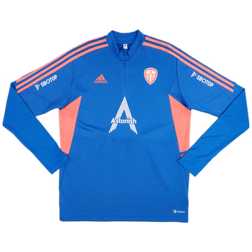 2022-23 Leeds United adidas 1/4 Zip Training Top - As New