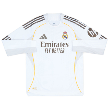 2025-26 Real Madrid Authentic Home L/S Shirt