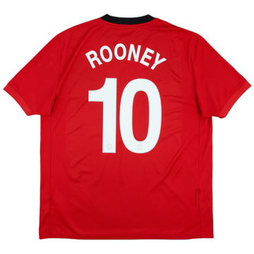 2009-10 Manchester United Home Shirt Rooney #10 - 6/10 - (XL)
