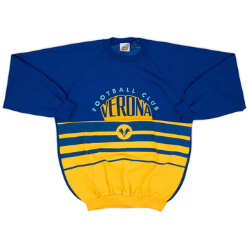 1990-91 Hellas Verona Le Felpe Dei Grandi Club Sweat Top - 8/10 - (XL)
