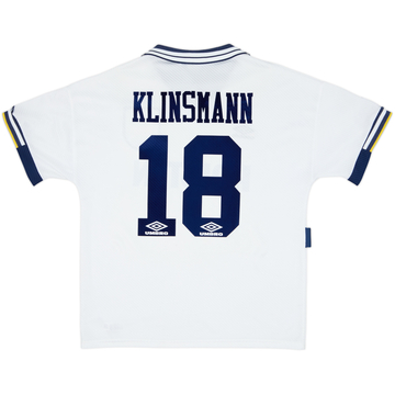 1993-95 Tottenham Home Shirt Klinsmann #18 - 8/10 - (L)