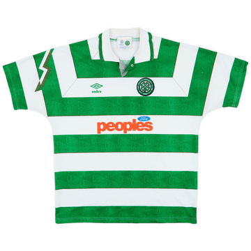 1991-92 Celtic Home Shirt - 5/10 - (XL)