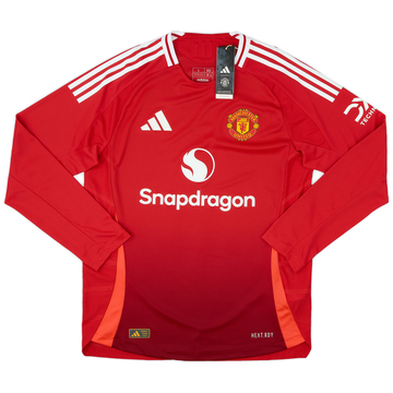 2024-25 Manchester United Authentic Home L/S Shirt