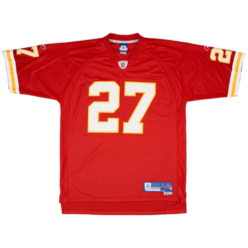 2005-06 Kansas City Chiefs L.Johnson #27 Reebok On Field Home Jersey - 7/10 - (L)