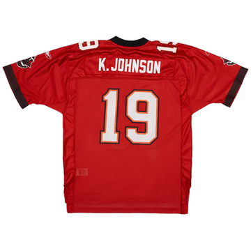 2002-03 Tampa Bay Buccaneers K.Johnson #19 Reebok On Field Home Jersey - 8/10 - (L)