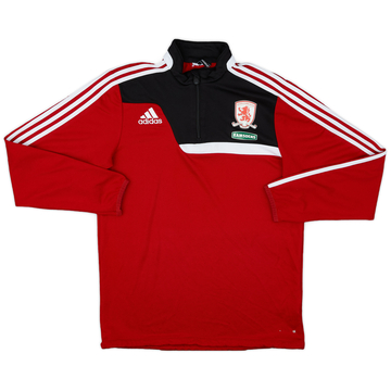 2013-14 Middlesborough adidas 1/4 Zip Sweat Top - 7/10 - (M)