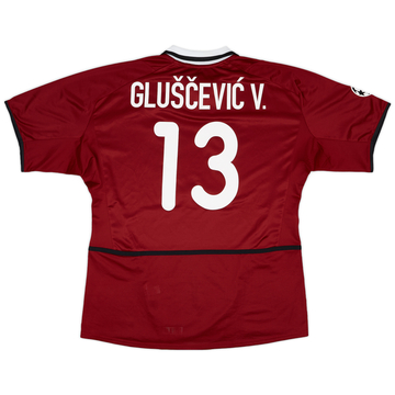 2003-04 Sparta Prague Match Issue Champions League Home Shirt Gluscevic V. #13