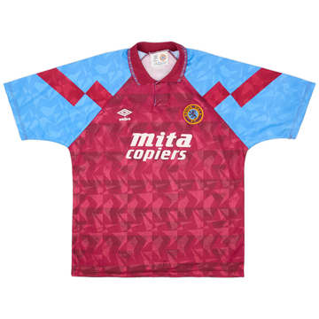 1990-92 Aston Villa Home Shirt - 8/10 - (XL)