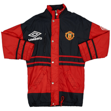 1996-97 Manchester United Umbro Padded Bench Coat - 9/10 - (L.Boys)