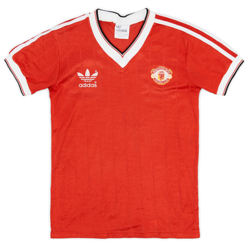 1982-84 Manchester United Home Shirt - 8/10 - (L.Boys)