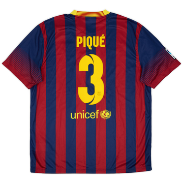 2013-14 Barcelona Home Shirt Pique #3 (XL)