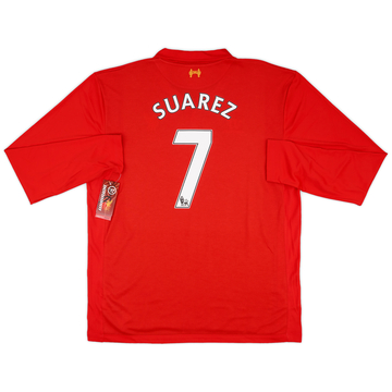 2012-13 Liverpool Home L/S Shirt Suarez #7 (XXL)