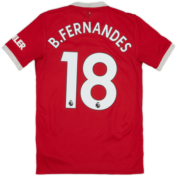 2021-22 Manchester United Home Shirt B.Fernandes #18 - 6/10 - (XS)