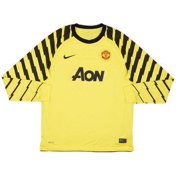 2010-11 Manchester United Yellow GK Shirt - 8/10 - (XL.Boys)