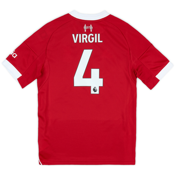 2025-26 Liverpool Home Shirt Virgil #4 (KIDS)