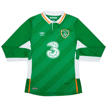 2016-17 Ireland Home L/S Shirt - 7/10 - (M)