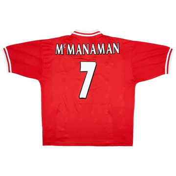 1996-98 Liverpool Home Shirt McManaman #7 - 8/10 - (XL)