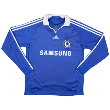 2008-09 Chelsea Home L/S Shirt - 6/10 - (XL.Boys)