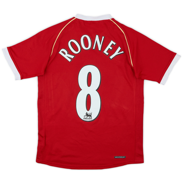 2006-07 Manchester United Home Shirt Rooney #8 - 8/10 - (M.Boys)