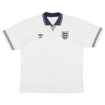 1990-92 England Home Shirt - 5/10 - (XL)