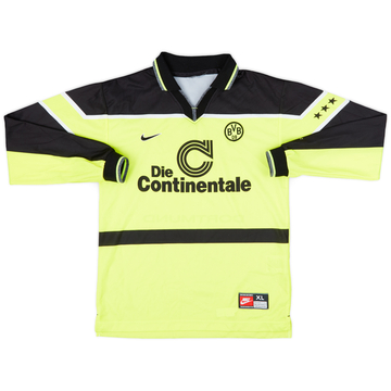 1997-98 Borussia Dortmund Home L/S Shirt - 9/10 - (XL.Boys)