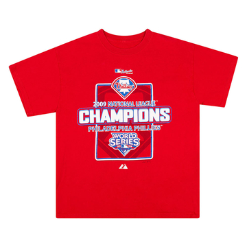 2009 Philadelphia Phillies NL Champions Majestic Tee Y