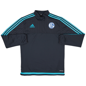 2015-16 Schalke adidas 1/4 Zip Training Top - 9/10 - (M)