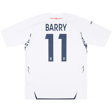2008 England Match Issue Home Shirt Barry #11 (v Belarus)