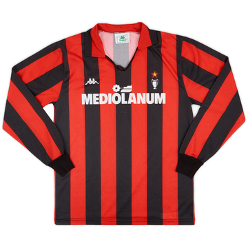 1988-89 AC Milan Home L/S Shirt - 8/10 - (L)