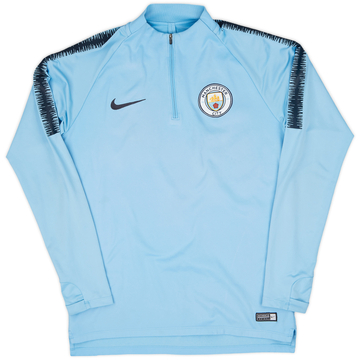 2018-19 Manchester City Nike 1/4 Zip Drill Top - 8/10 - (M)