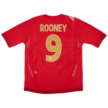 2006-08 England Away Shirt Rooney #9 - 8/10 - (L)