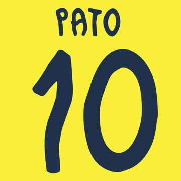 2016-17 Villarreal Home Pato #10 Name Set