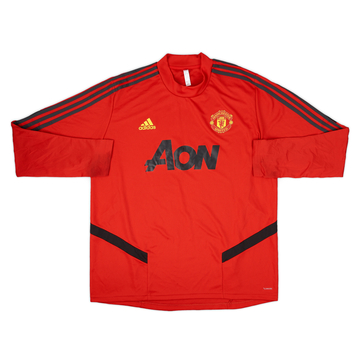 2019-20 Manchester United adidas Drill Top - 9/10 - (XL)
