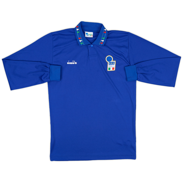 1992-93 Italy Home L/S Shirt - 9/10 - (M)