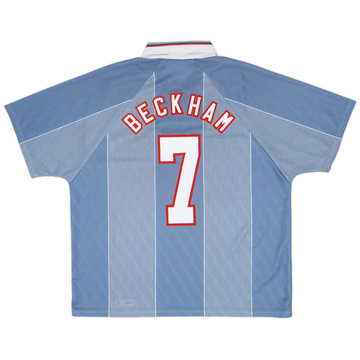1996-97 England Away Shirt Beckham #7 - 8/10 - (XXL)