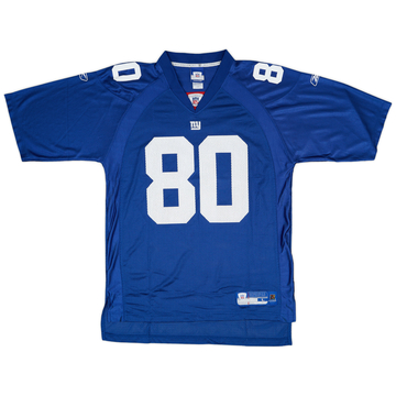 2005-06 New York Giants Shockey #80 Reebok On Field Home Jersey - 9/10 - (L)