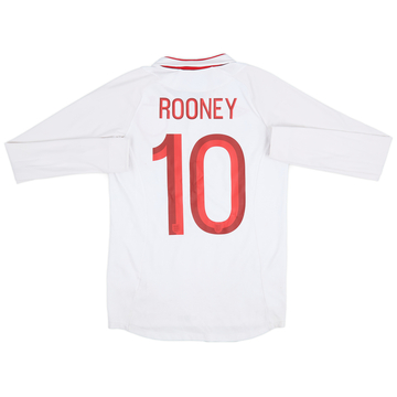 2012-13 England Home L/S Shirt Rooney #10 - 8/10 - (XL.Boys)