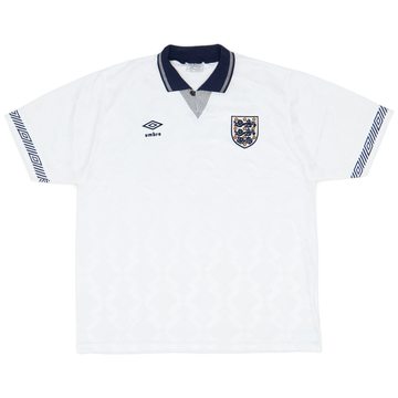 1990-92 England Home Shirt - 8/10 - (L)