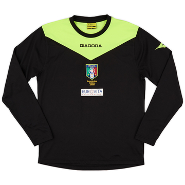 2000s Italy FIGC Diadora Referee L/S Shirt - 9/10 - (XS)