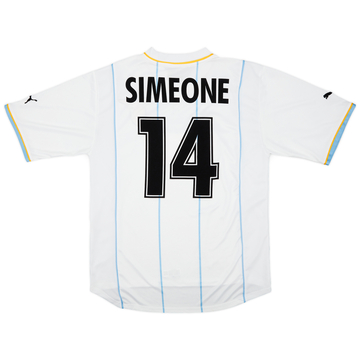 2001-02 Lazio European Home Shirt Simeone #14 - 8/10 - (L)