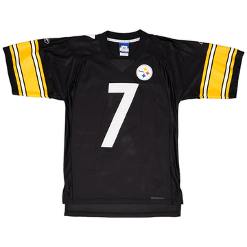 2005-06 Pittsburgh Steelers Roethlisberger #7 Reebok On Field Home Jersey - 6/10 - (S)