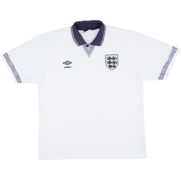 1990-92 England Home Shirt - 8/10 - (M)