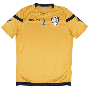2008-09 Cagliari Player Issue Macron Training Shirt #2 - 8/10 - (L)