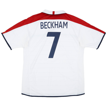 2003-05 England Home Shirt Beckham #7 - 6/10 - (XXL)