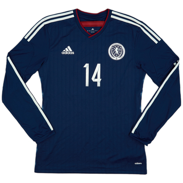 2014-15 Scotland Player Issue Home L/S Shirt #14 - 9/10 - (M)