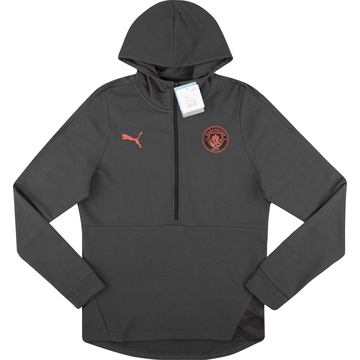 2020-21 Manchester City Puma Casuals 1/2 Zip Hooded Top (S)