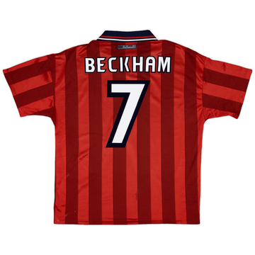1997-99 England Away Shirt Beckham #7 - 5/10 - (L)