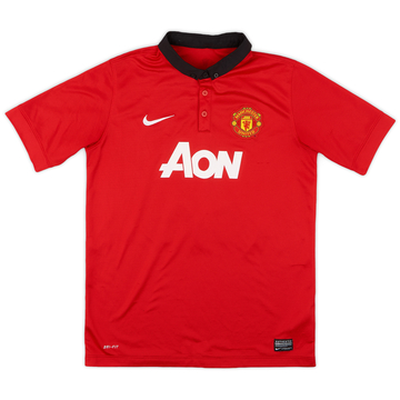 2013-14 Manchester United Home Shirt Champions #20 - 8/10 - (XL.Boys)