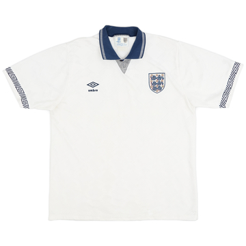 1990-92 England Home Shirt - 8/10 - (XL)